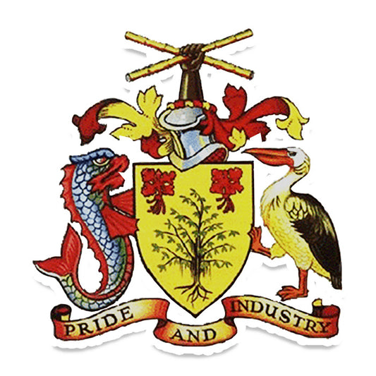 BARBADOS COAT OF ARMS STICKER