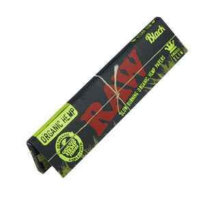RAW Black 1¼ Organic Hemp paper