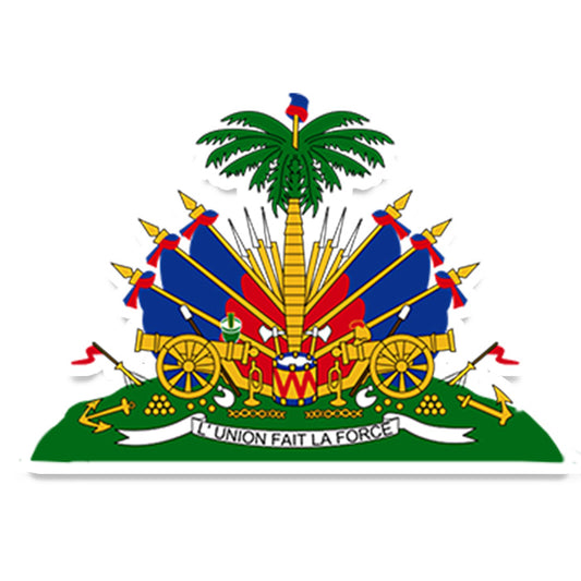 HAITI COAT OF ARMS STICKER